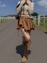 ヒッピーアイレットベルトスカート