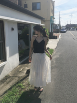 レースラッフルスカート