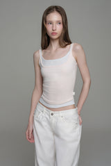 Doubles soft layered camisole top, Pink