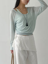 Lace Wrap Balloon Fit Wide Pants