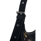 Multicolour Embroidery Velvet Mini Bag _ BLACK