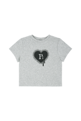 Melange P:HEART クロップ T シャツ