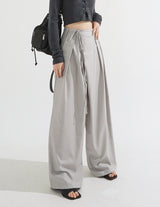 Two-button Wrap Pants