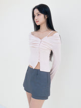Moa skirt pants (Gray)