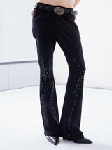 Emoha decay urban punk slim fit versatile hot girl rivet jeans