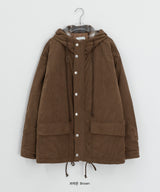 Harvey Corduroy Quilted Hood Jumper