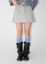 TINY BUTTON MINI SKIRT