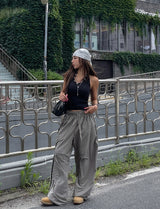 ステッチバルーントラックナイロンパンツ