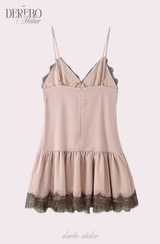 Rose Black Pink Sleeveless Dress