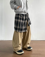 Flap Layered Cotton Pants