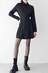 Mien Shirt Collar One Piece