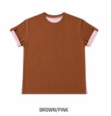 Robben Color Matching Roll-up Short Sleeve T-shirt
