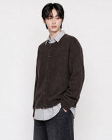 (UNISEX)ウールブレンド ニット カーディガン