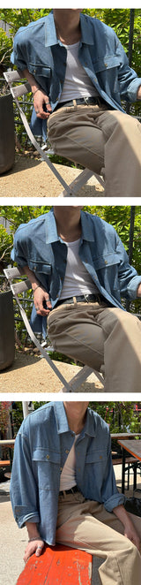 [S/S] Crop denim cutting shirts