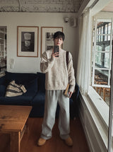 [wool 10%] ハガブルツートーンミックスモヘアニット