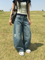 カービークラックカーブドデニムパンツ (1c)