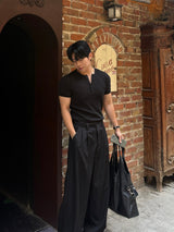 Ron two-tuck wide slacks