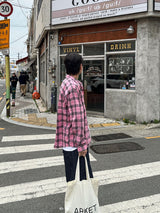 Brandy Pigment-Dyed Check Shirt