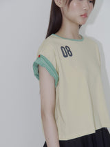 BUTTON DOUBLE SLEEVE T (YELLOW)