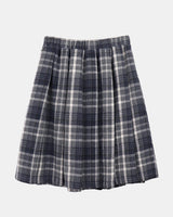 Siha Pleated Midi Check Skirt