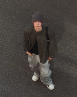 Himon Sweat Dart Pocket Cargo Wide Pants