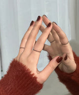 skein black ring(2set)