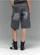 BTB : ウェーブウォッシングカーペンターショーツ [GRAY CORE] [UNISEX]