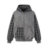 Viona Check Patch Zip Hoodie