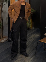 Robe biker suede jacket
