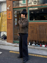 Owen knitwear suede jacket
