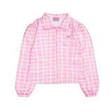 Peony Plaid Puff Jacket - Size 2