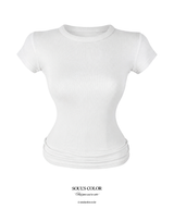 ベーシックスリムラウンドTシャツ(4color)