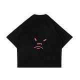 フェイクナッツ ステインファイティング ブラック ボクシー オーバーサイズ Tシャツ