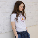 Pink Flower artwork T-shirt (2color)