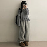 リングヘムフリルダンジャラロングスリーブTシャツ
