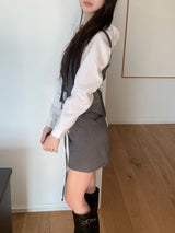 Tailor Mono Button Bustier Back Slit Top