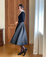 25FW★ マーゼルパールウールブラッシュドフレアスカート