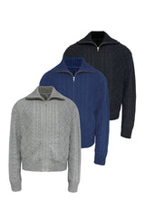 Jacquard Diamond Knit Turtleneck