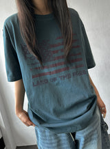 United Flag Pigment Oversized T-Shirt 3color