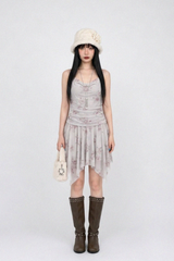 VALENTINE HAZE DRAPED MINI DRESS