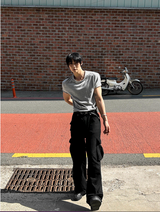 Crop muscle fit t-shirt 