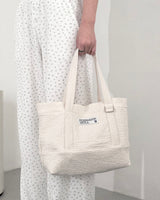Quilted cotton mini tote bag