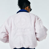 [UNISEX] リバーシブル "ワールドピース" パッデッドボンバージャケット