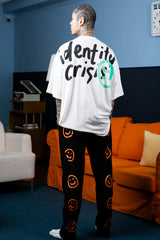 FAITH FADE Absence of Happiness - Identity Crisis Wide Oversized Tee (White)
