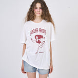 スナップルーズフィットTシャツ White