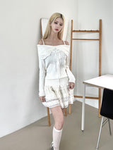 1444. Frill lace cancan mini sk
