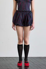 MINI HEART BALLOON SKIRT PANTS / NAVY