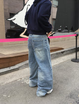 No.1688 ファイアマンバックルカーブドデニムパンツ