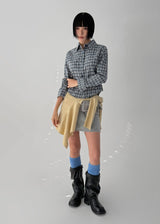 TINY BUTTON MINI SKIRT