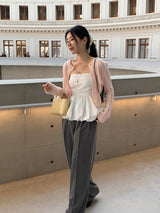 [MADE] Fleeve Wool Skashi Punching Cardigan